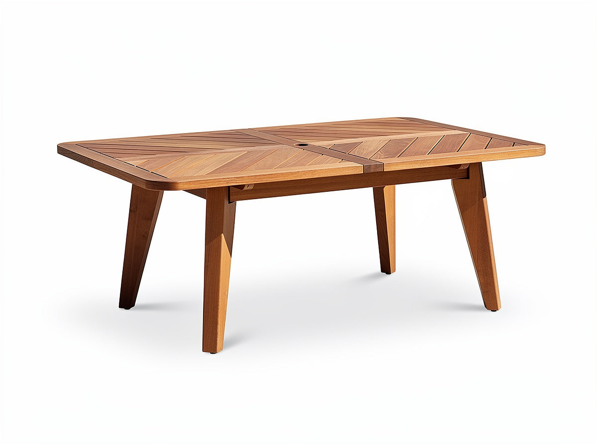 Eleganter Ausziehtisch aus Holz mit modernem Design**