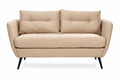 **Skandinavisches Design-Sofa mit gepolsterten Kissen und Metallbeinen**